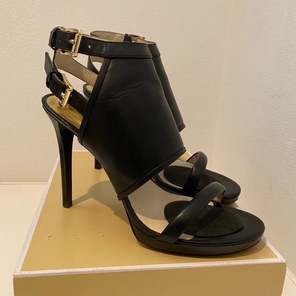 Michael Kors Shoes - Micheal Kors Asta Black Leather Sandal